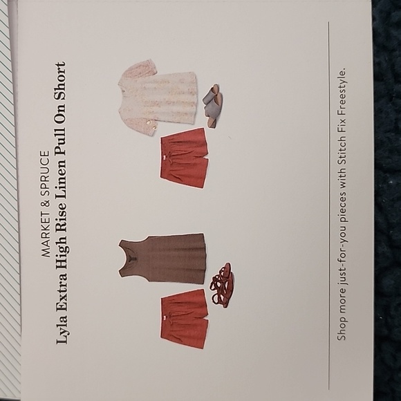 High rise linen pull on shorts - Picture 8 of 8